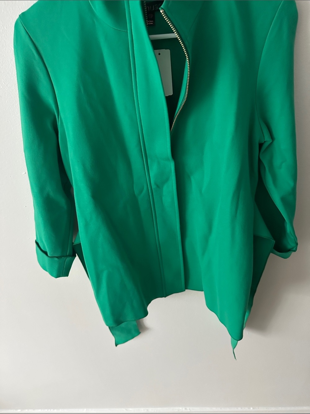 Renuar Emerald Green Open-Front Blazer